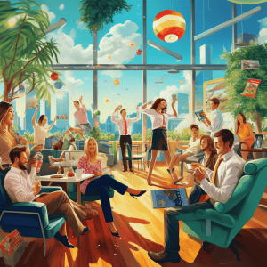 A painting of a group of people.